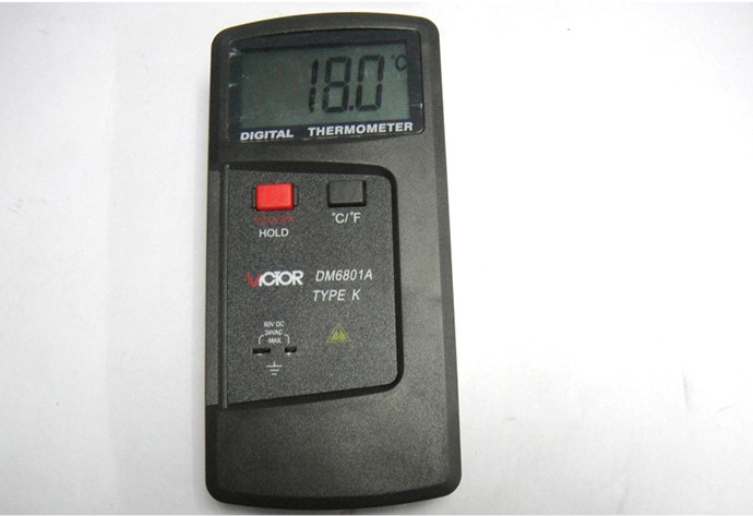 DM6801A Portable Digital Thermometer with K-Type Thermocouple Sensor Single Channel Temperature Meter Termometro with LCD