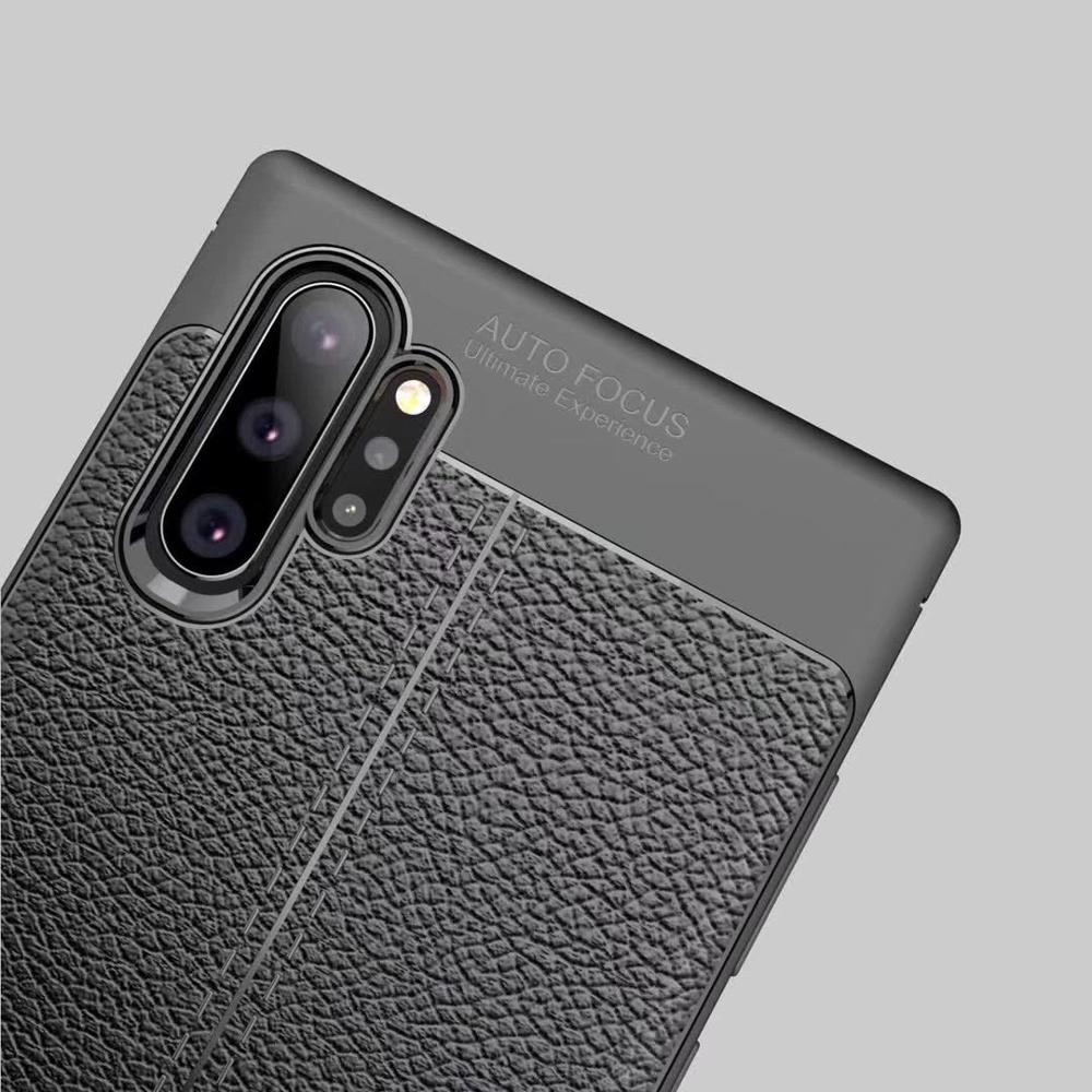 Carbon Fiber Lichee Pattern tpu For Samsung galaxy Note 10 Pro Soft TPU Case