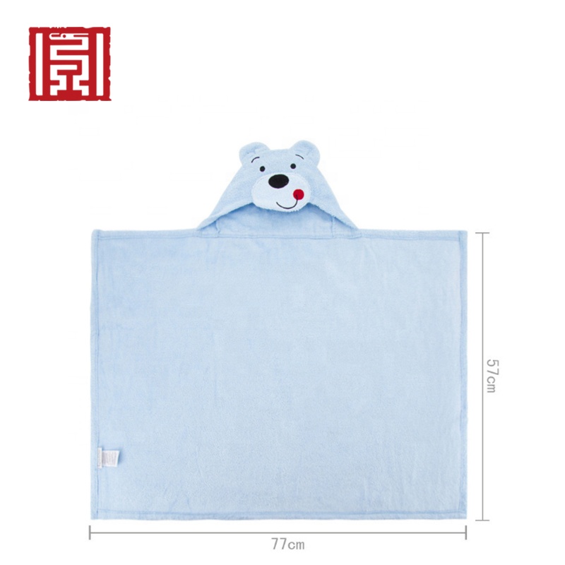 Wholesale organic baby bath soft hooded cotton towel set animal bamboo