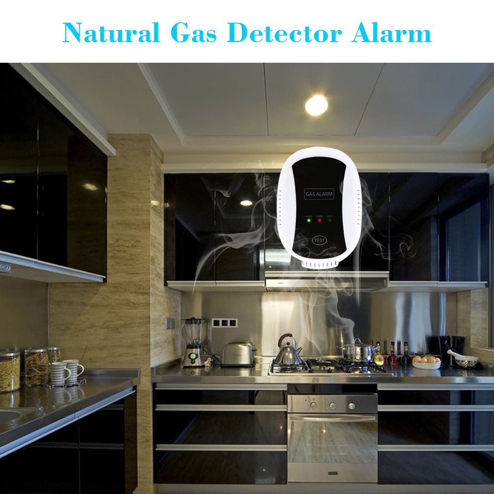 Top Quality High Sensitive Combustible Natural Gas Leakage Detector Alarm Sensor Carbon Monoxide Alarm Detector for Home Kitchen