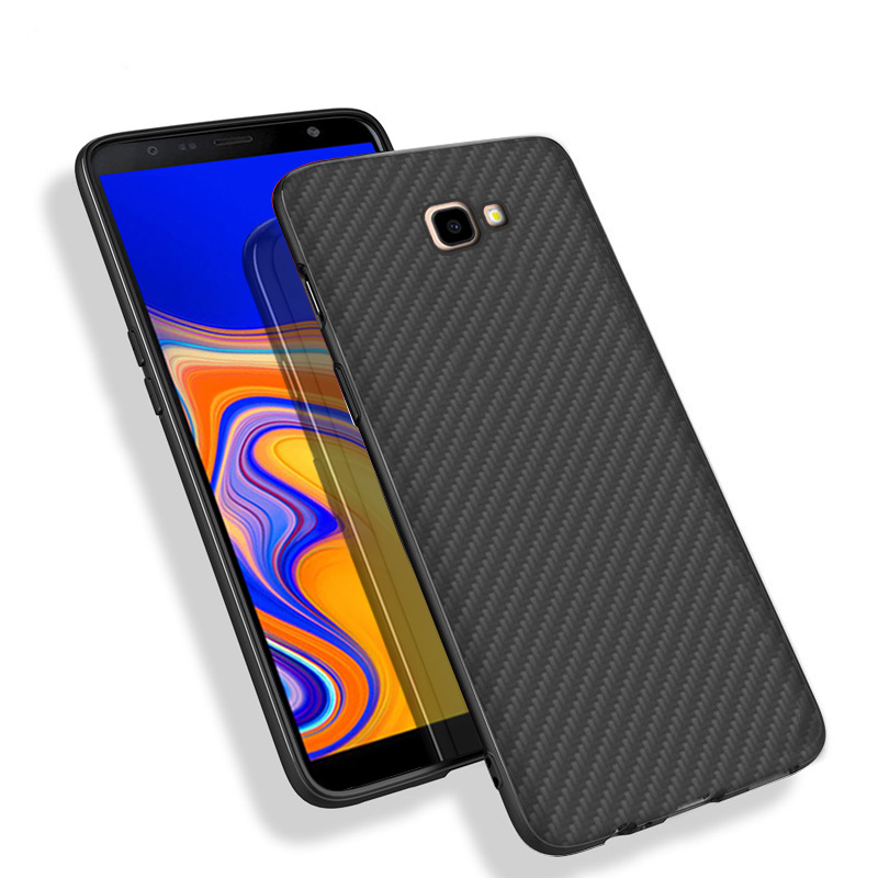 Premium Carbon Fiber  Case Full Sides Protective Shell Back shockproof Cover Design For Samsung galaxy J4 Plus