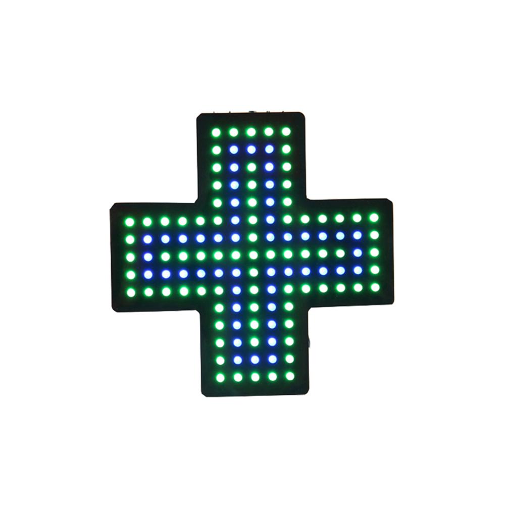 Hidly Indoor Use 12*12 Inch Pharmacy Cross LED Open Sign Super Bright Electric Advertising Display Board for Drugstore Hospital