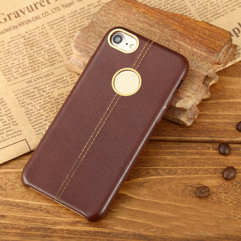 Metal ring PU Leather case For Iphone X / 10 Cell phone cover