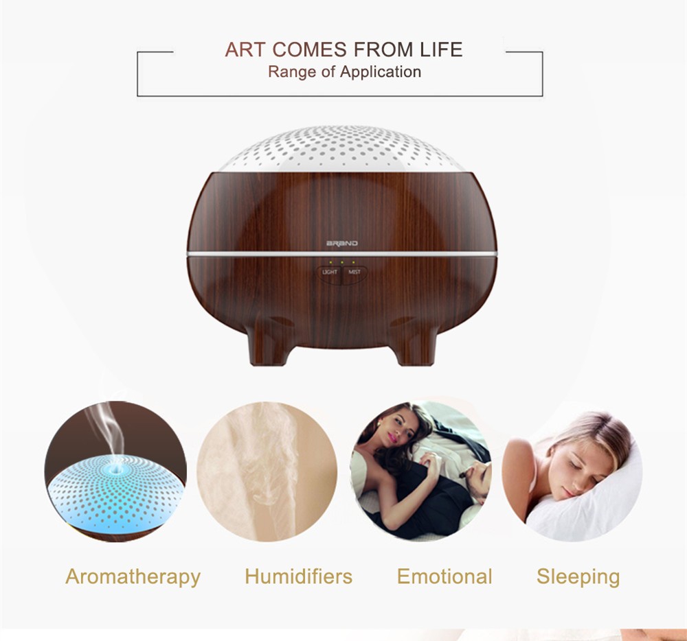 Hidly 300ml wood grain aroma essential oil diffuser diffuser wood grain for england market