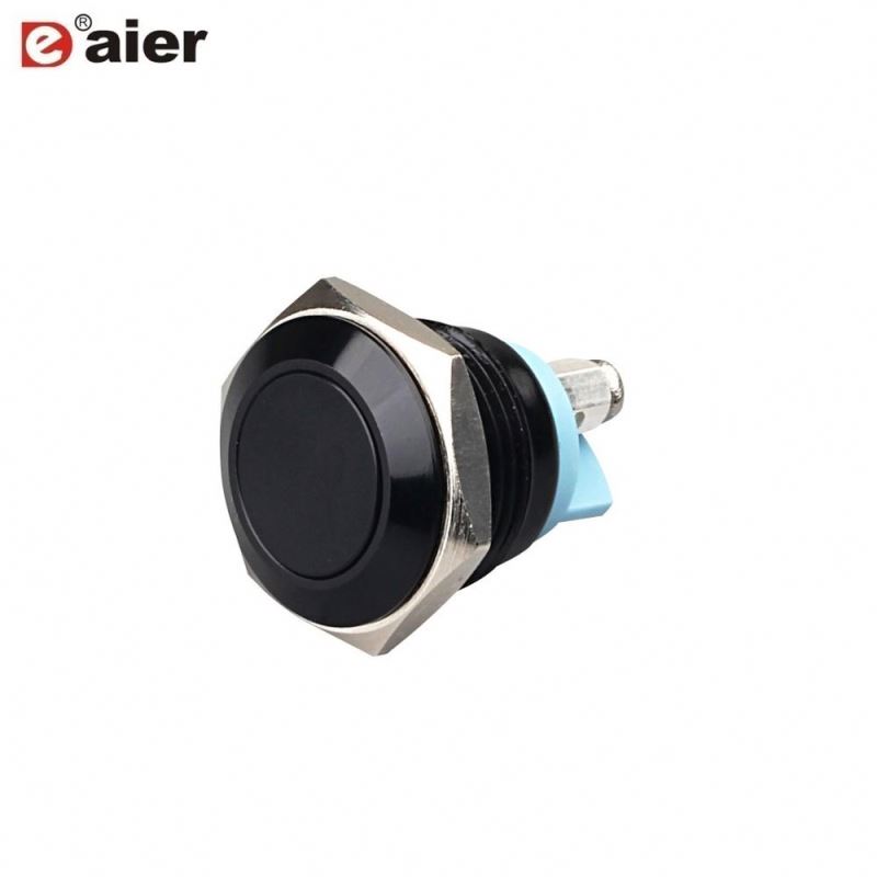 Waterproof Momentary 2 Pin Flat Button Push Button Switch 16mm