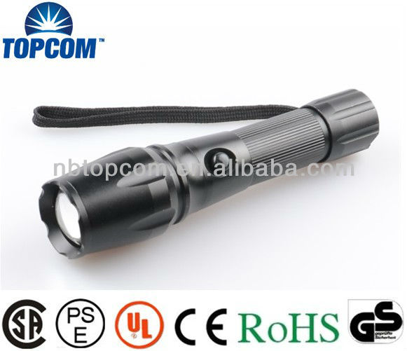 High power Cree LED Flashlight with lenser beam 3 AAA batteries