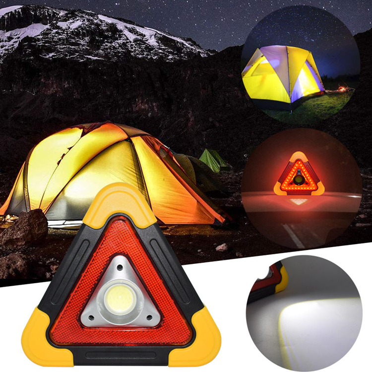 Led lamps outdoor search work car lights led triangle warning emergency lights camping camping COB floodlights
