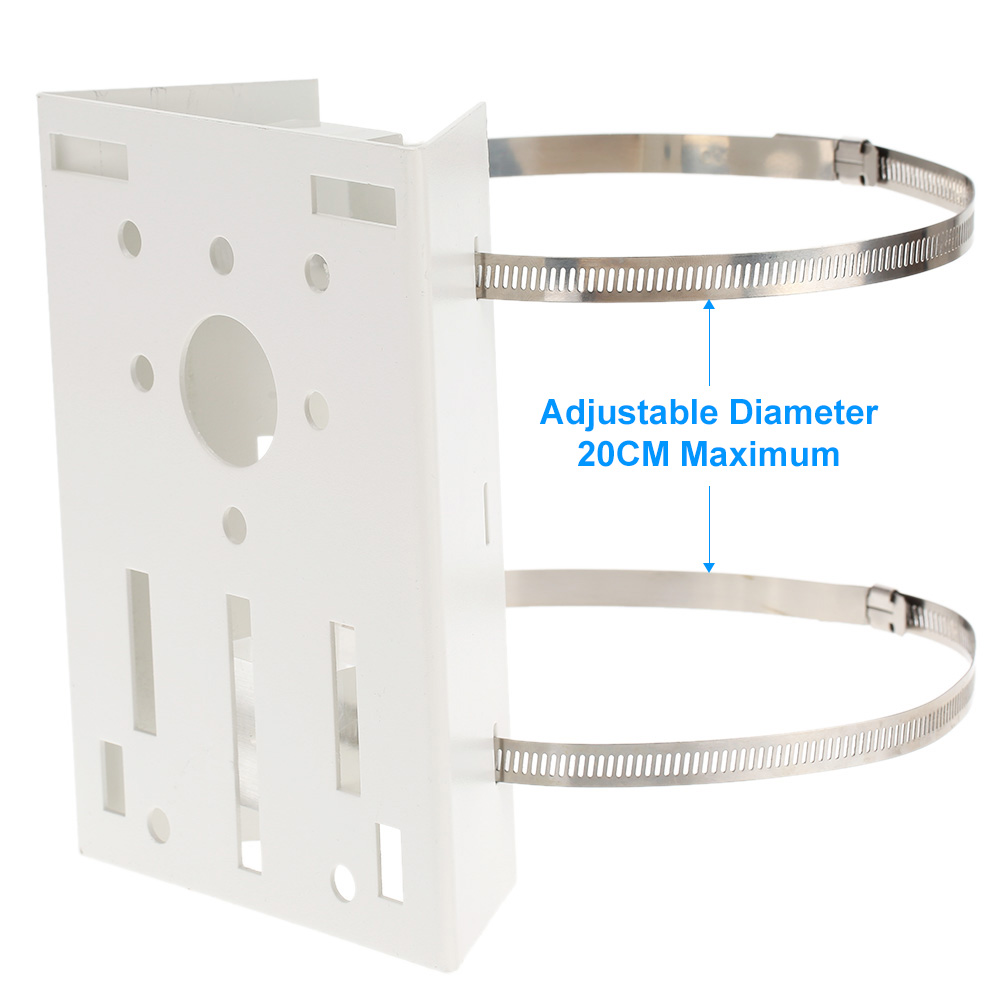 Professional Universal Pole Column Mounting Loop Bracket Arm Base for CCTV Security PTZ Camera Bracket With Ring
