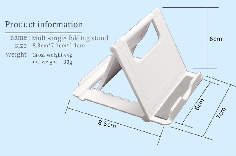 Foldable Cradle Phone Holder Grip Bracket For Tablet Phone Stand Multi-angle Desk Holder For Samsung iPhone X 8 7 PLUS