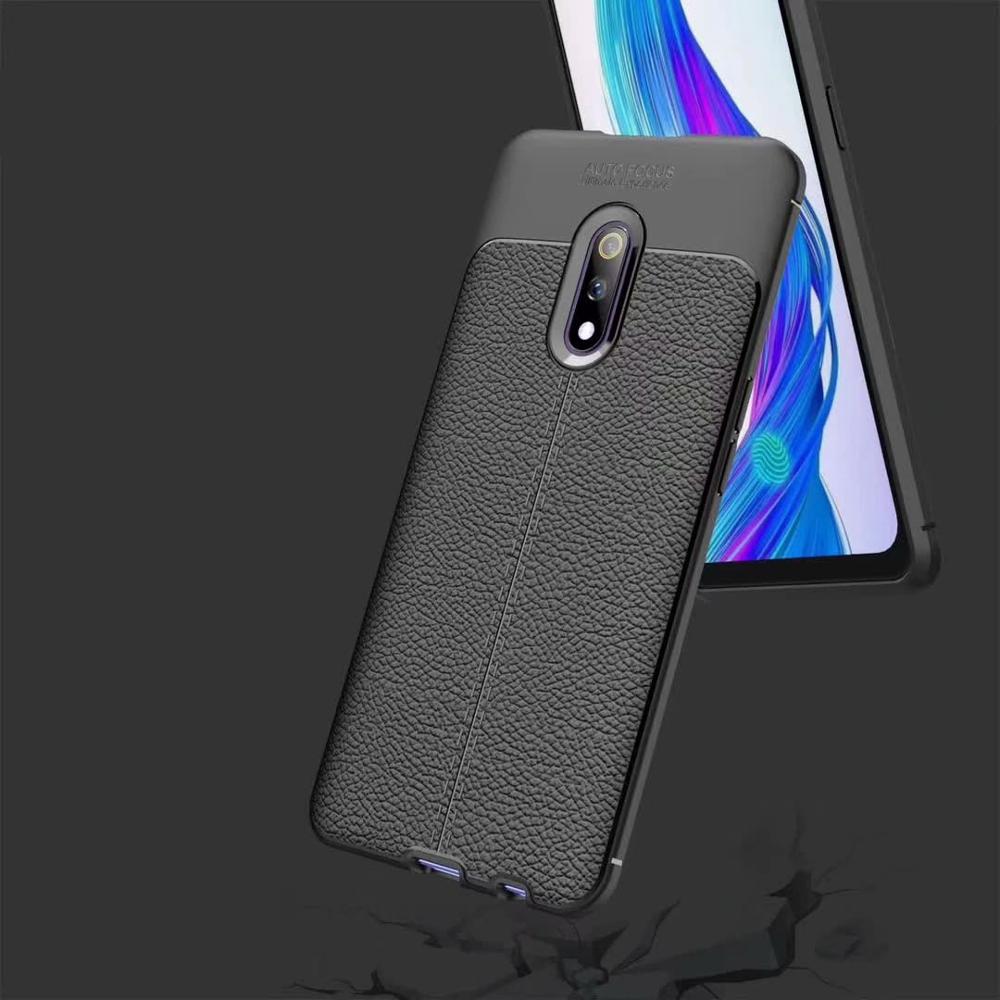 Carbon Fiber Lichee Pattern tpu For OPPO Realme X Soft TPU Case