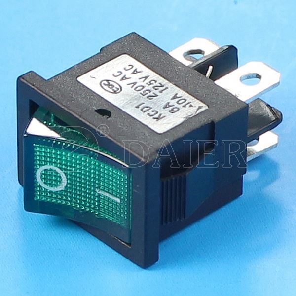 Double Pole Illuminated Rocker Switch