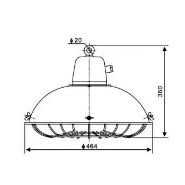 CCD2  High Power 300w / 500w IP20 marine cabin cargo light with guard