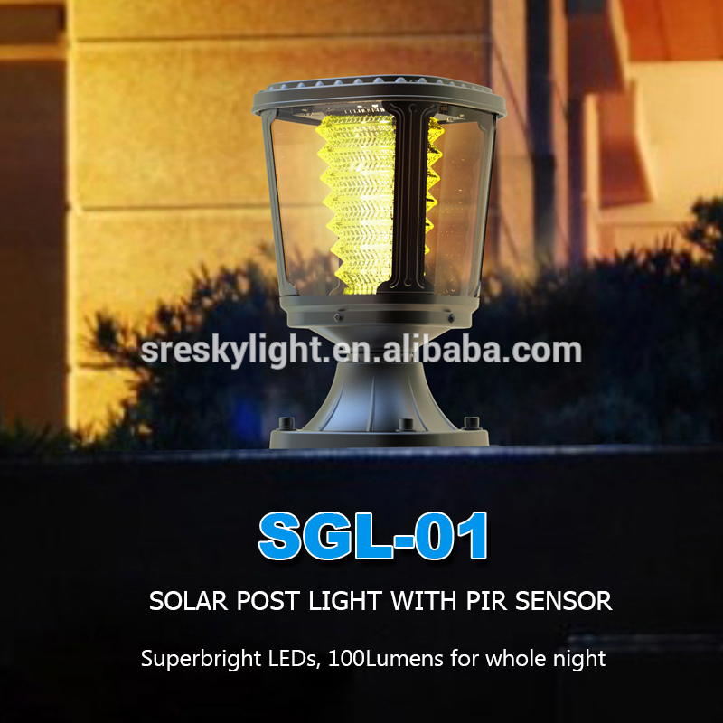 Aluminium Alloy Main Gate Led Solar Garden Outdoor Light Fittings