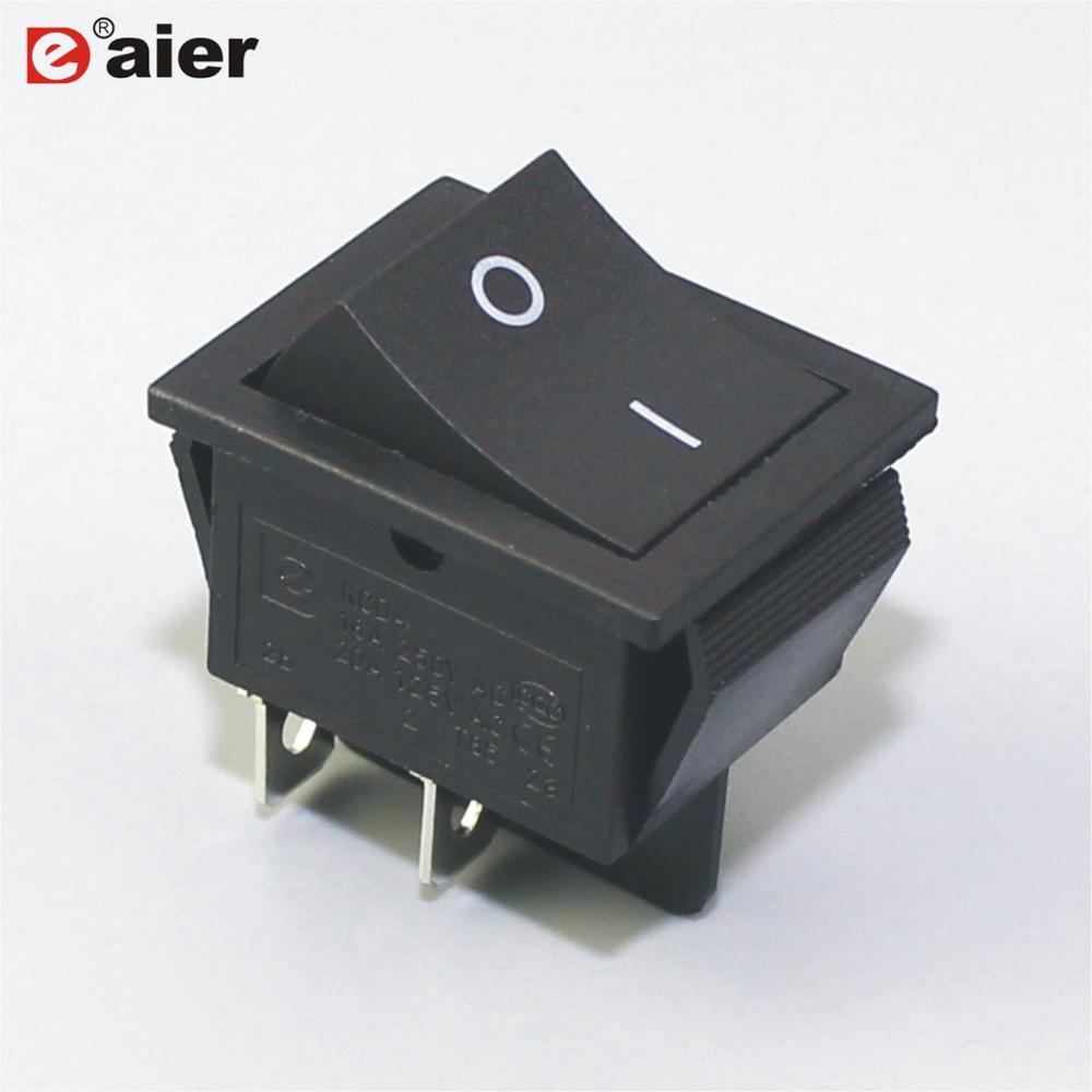 KCD2-201 4PIN ON OFF Double Pole Single Throw Taiheng Rocker Switches KCD4 6 Pins Rocker Switch