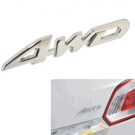 4WD Style 3D Chromium Alloy Car Body Decoration Sticker