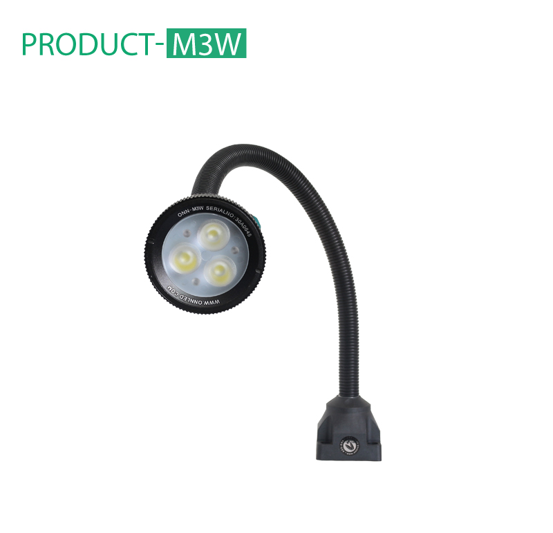 ONN M3W 5W 24v/220v IP65 flexible work light for cnc machine/waterproof gooseneck led machine tool light