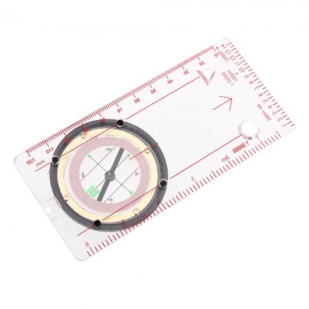 1PCS Outdoor Compass Camping Hiking Survival Scouts Orienteering Compass Rule Baseplate Map Multifunction Map Scale