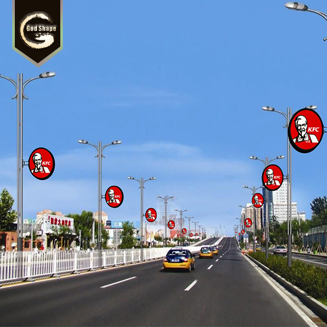 Advertising Double Sided Round Aluminum Frame Light Boxes Led Light Box Sign