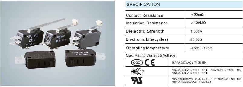 hot sale  KW 11 High Precision High Sensitive  long lever mini micro switch