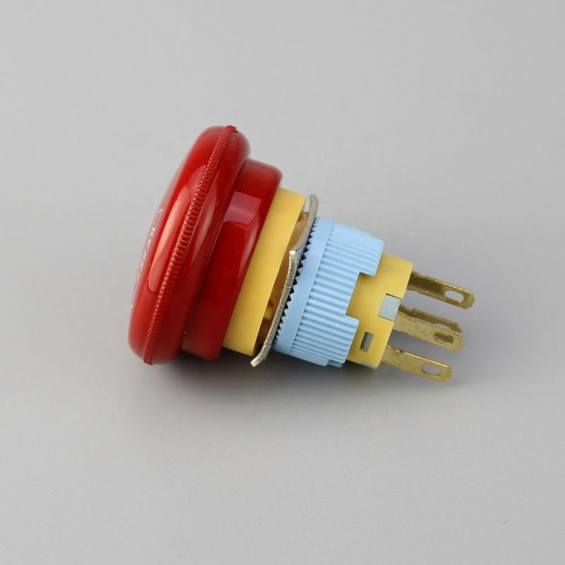IP67 16mm Single Pole 4 Pin Metal Emergency Switch