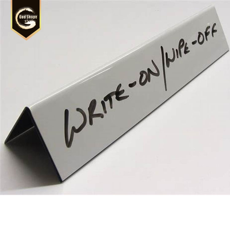 Custom Design decorative table top aluminum sign holder Gold Desk Name Plate or plaque office freestanding sign