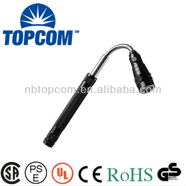 3 led magnet retractable finder torch magnetic torch telescopic magnet flashlight