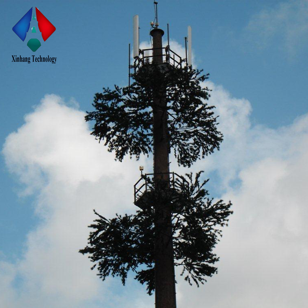 microwave antenna mast camouflaged pine tree telecom monopole