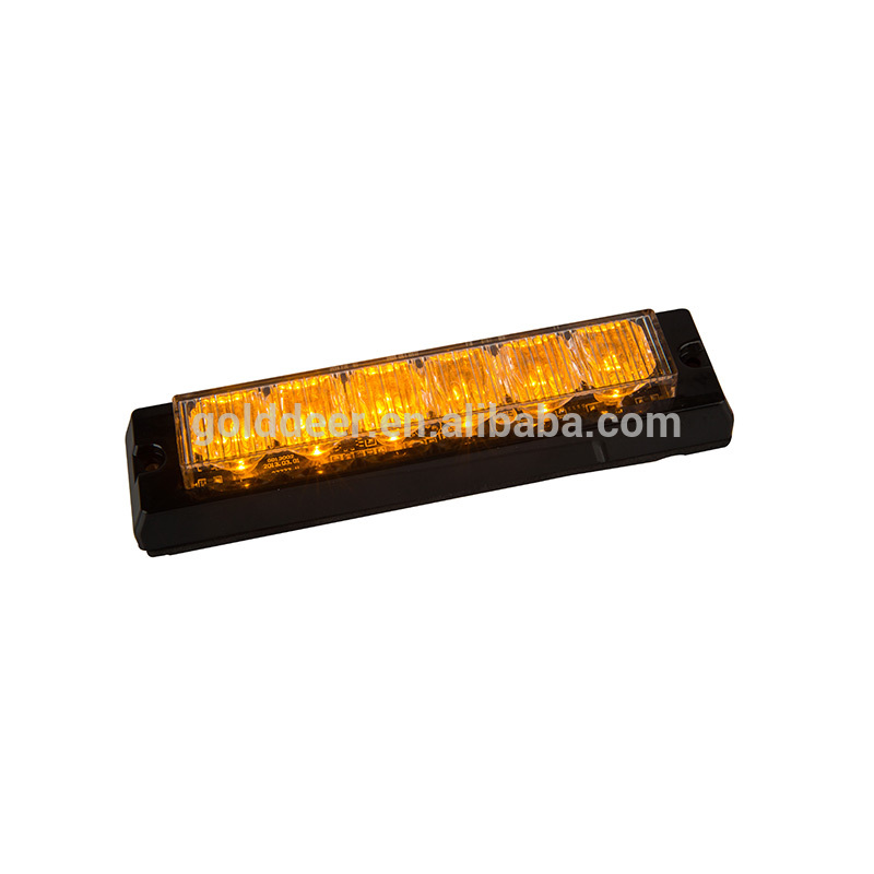 Waterproof 6 LEDs 1W Flashing Amber LED Warning Lights (GXT-6)