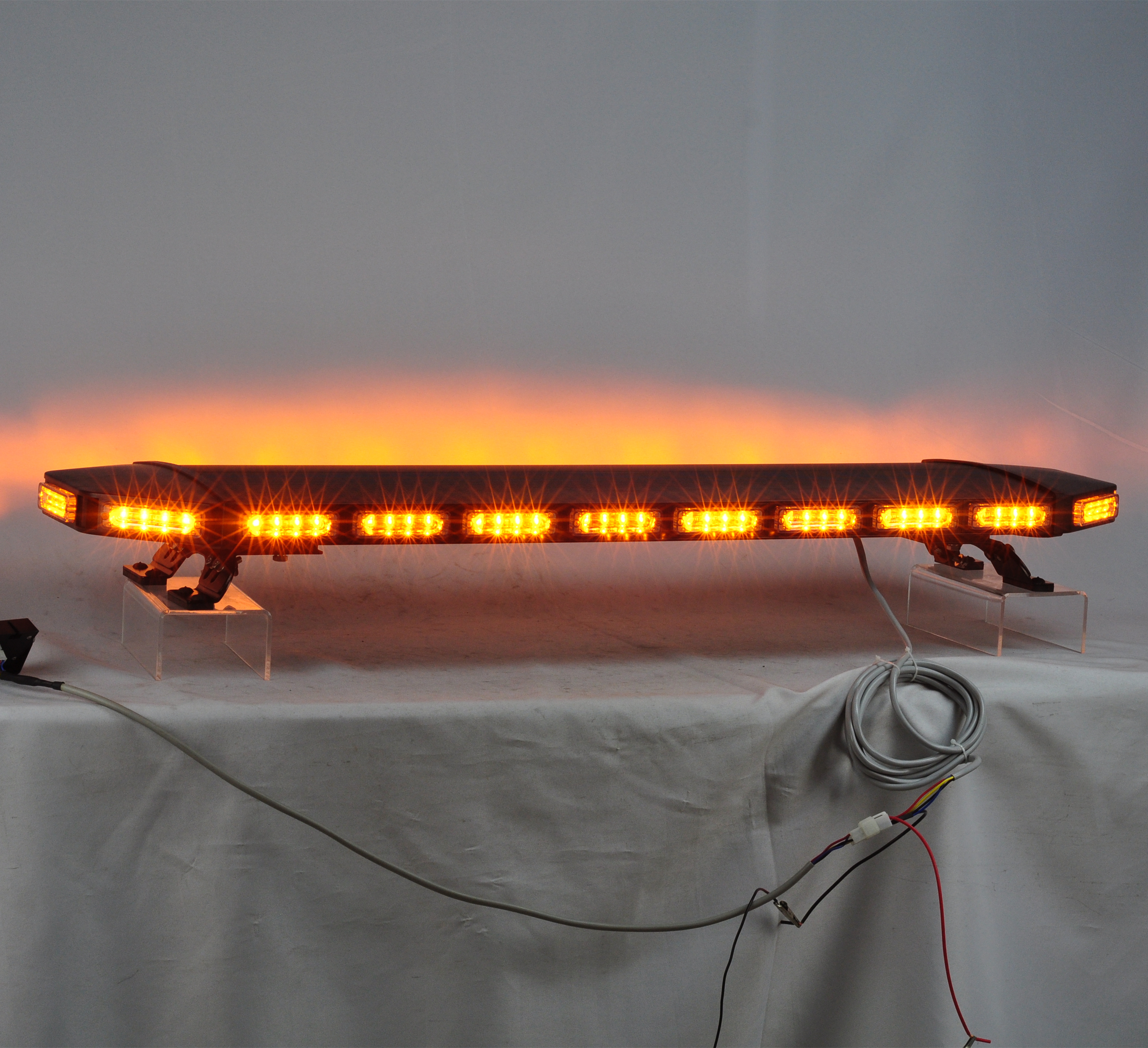 Emergency Good waterproof Aluminum led amber warning lightbar for Ambulance Fire Truck vehicle