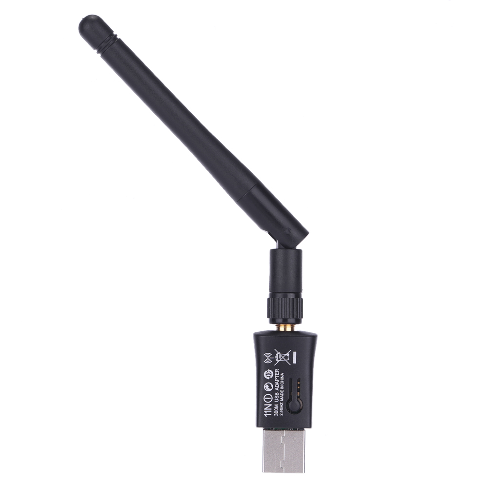 300Mbps Mini USB WiFi Adapter 2.4G Wireless Network WLAN Card with Antenna IEEE 802.11n/g/b for Windows 2000/XP/Vista/7/8