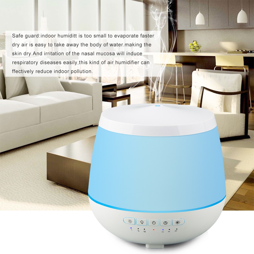 White Low Niose 350ML Aroma Oil Diffuser Ultrasonic Mist Maker Indoor Air Humidifier