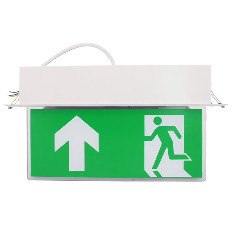 Emergency Exit light 3W Maintained 3 Hours LED Blade Rcessed Exit Sign