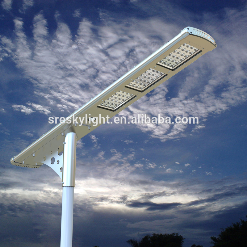 50W High Lumen Integrated Led Solar Lamps Streets Use