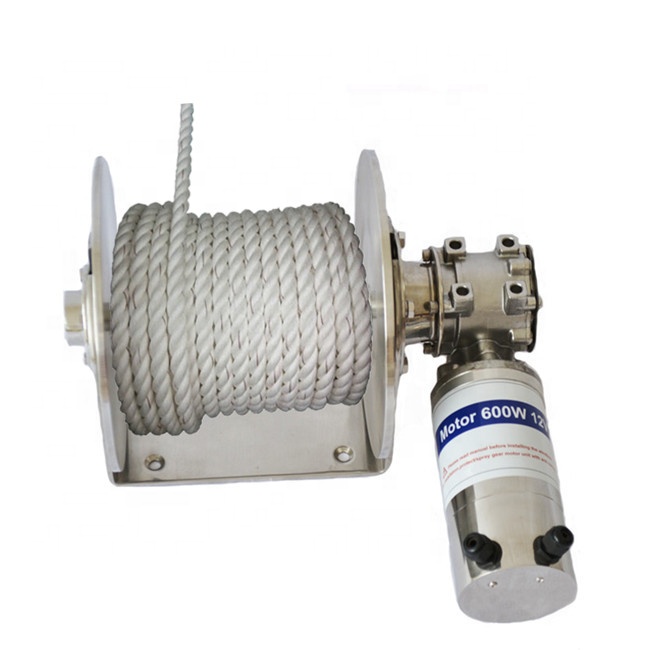 jangkar mesin kerek winch 400W 12V marine electric drum winch capstan JVW-010S