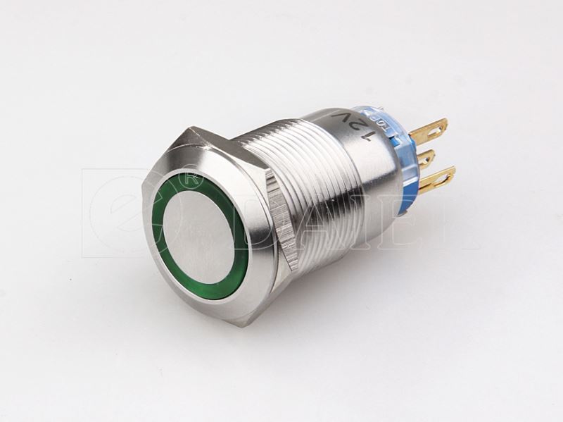 Mini SPST Ring Lamp Round Push Button