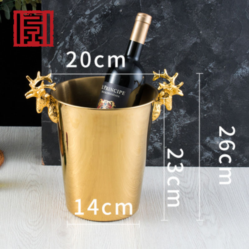 Cheap silver wine ice buckets cooler stainless steel logo wholesale