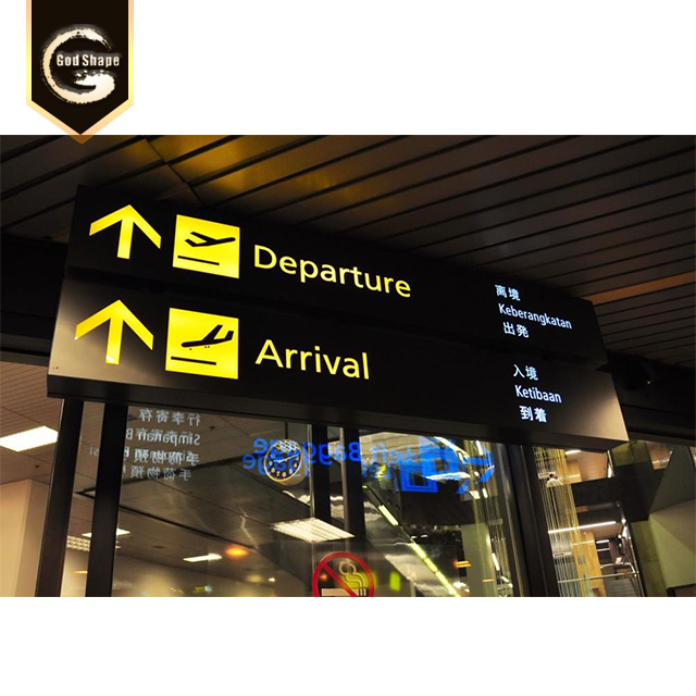 Airport LED Lighted Acrylic Sign/Aluminium Poster Frame Led Light Box Sign