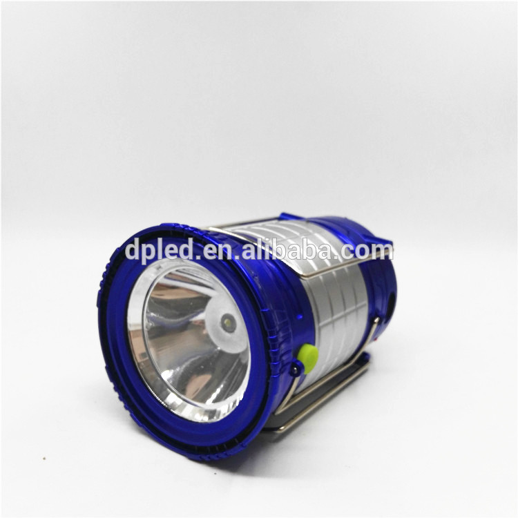 Solar powered led camping lantern folding rechargeable emergency light 8288