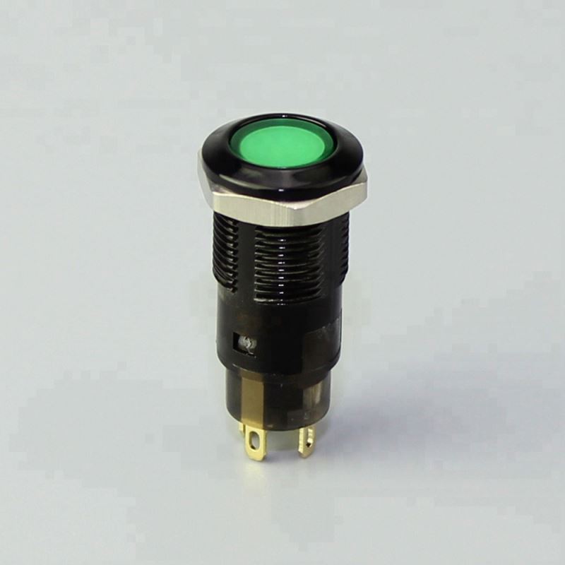 Plastic Flat Button 4Pin Momentary Or Latching Illuminated Waterproof 12MM Push Button Switch