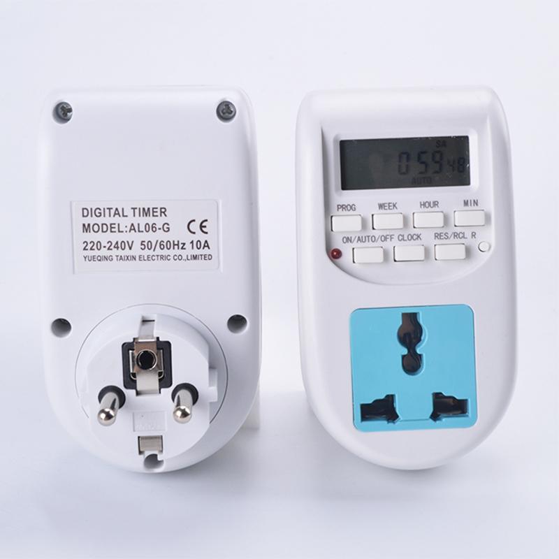 Digital Timer Switch EU Plug AL-06 Weekly Programmable Electronic 220VAC, Timer Lighting Switch Wall Controller Timer