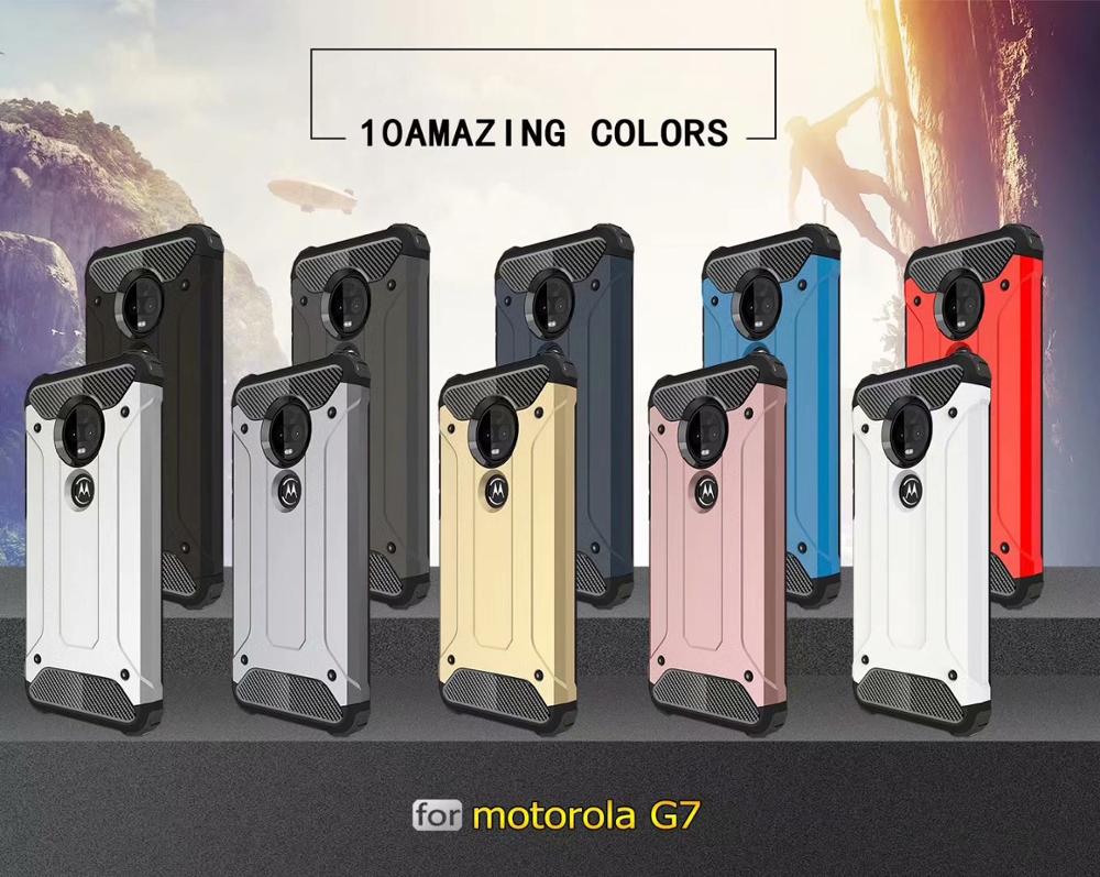 PC+TPU 2in1 shockproof  Armor Hard case For Motorola moto G7