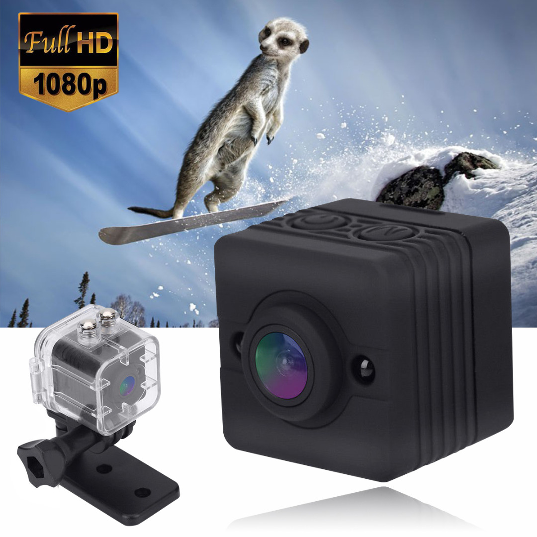 Mini Camera SQ12 Sports HD DV Camcorder 1080P Night Vision Wide Angle FOV155 Small Surveillance Camera for Home Office Outside