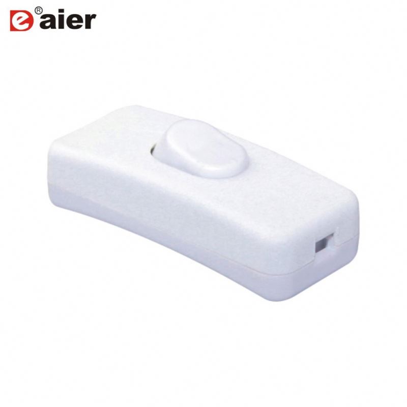 CQC White Single Pole Single Throw Line Cord Switch