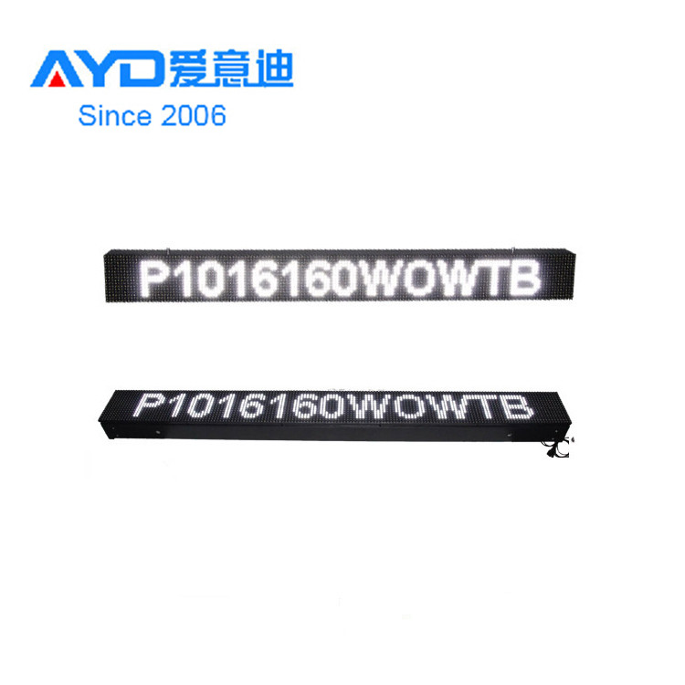P10 16*160cm Outdoor Use Programmable Super Bright LED Advertising Display Board WIFI/ 3G/4G Control Support Scrolling Message