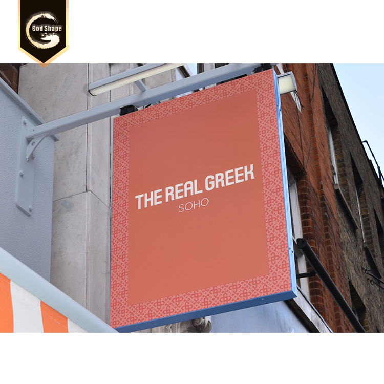 Hot sale metal polished faceplate LED light box for wall mount advertising display sign led illuminated box