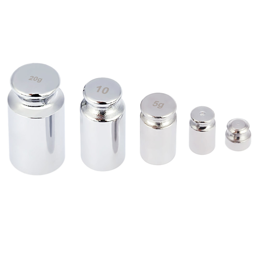 Mini Scale Weight Set for Digital Scale Electric Balance Chrome Plating Calibration Gram Weights for Balance 1g 2g 5g 10g 20g