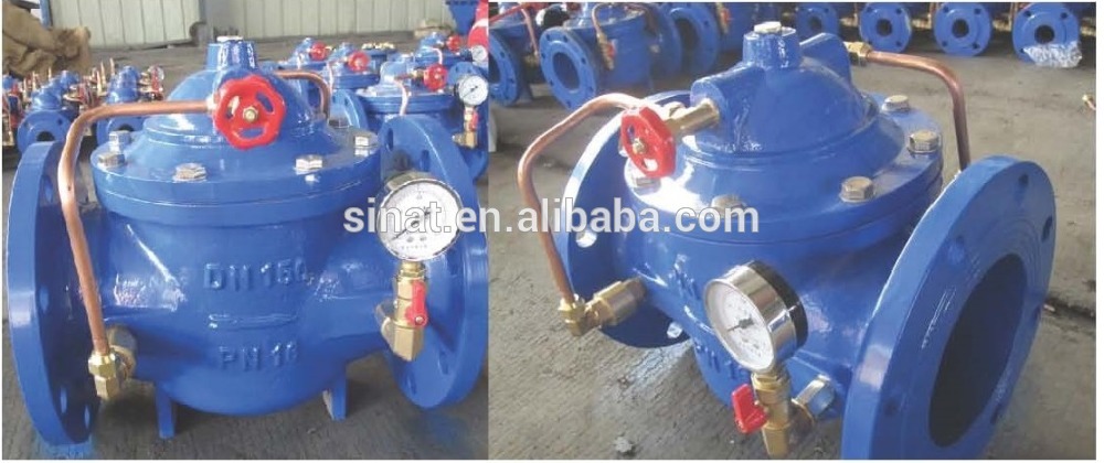 DN150 200X blue Reducing water Valve PN16