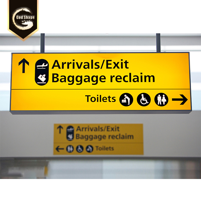 Illuminated LED Inside Metal Box Airport Guidance Sign