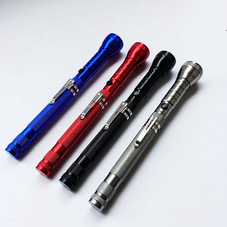 High Quality Head Pick-up Tool Rotating Telescopic Led Flashlight COB With Magnetic Base