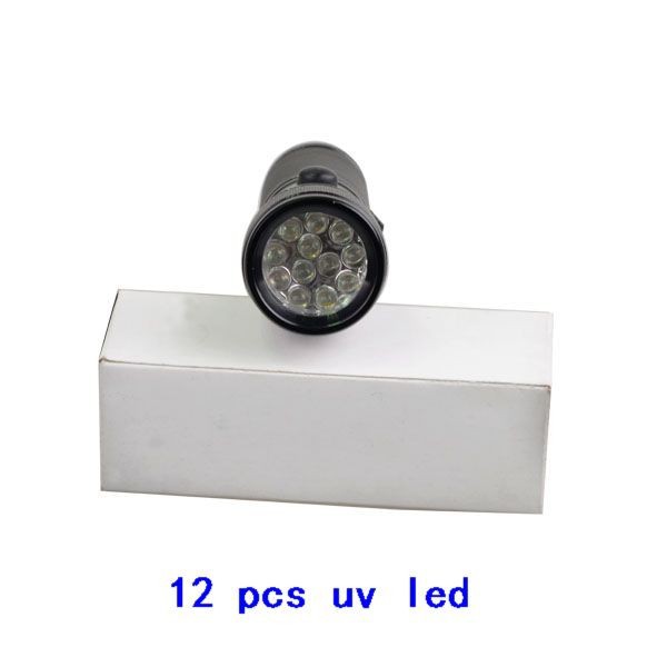 380nm UV Lighting Aluminum Small UV Flashlight 12 Bulbs UV Lighting Flashlight